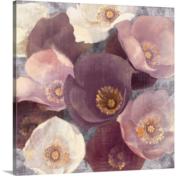 Great Big Canvas "Eventide Plum" by Albena Hristova Peach Gray traditional Wrapped Canvas Print Wall Artwork