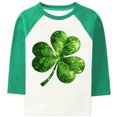 thumbnail image 4 of Hauts Décontractés Élégants à Manches Raglan pour Garçons Filles, T-Shirt Graphique de la Saint-Patrick pour Enfants, Blouses à Manches Longues Col Rond pour Tout-Petits Jeunes, Doux Respirant pour l'École Usage Quotidien Fête Défilé, 4 of 6