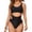 One Piece Swimsuit - A02 Black, variant on One Piece Swimsuit Women High Neck Cut-Out Waist Sporty Bathing Suit with Midsection Opening, Modern Athletic Swimwear for Beach Volleyball Active Lifestyle