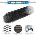 thumbnail image 4 of Malla para parrilla de automóvil, 40x13 pulgadas 12x6 mm Agujero hexagonal Rejilla para camioneta de camioneta Hoja de malla Inserto de entrada de aire Universal para automóvil Aleación de aluminio multifuncional Negro Unique Bargains  rejillas automotrices, 4 of 7