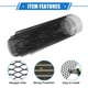 thumbnail image 4 of Malla para parrilla de automóvil, 40x13 pulgadas 12x6 mm Agujero hexagonal Rejilla para camioneta de camioneta Hoja de malla Inserto de entrada de aire Universal para automóvil Aleación de aluminio multifuncional Negro Unique Bargains  rejillas automotrices, 4 of 7