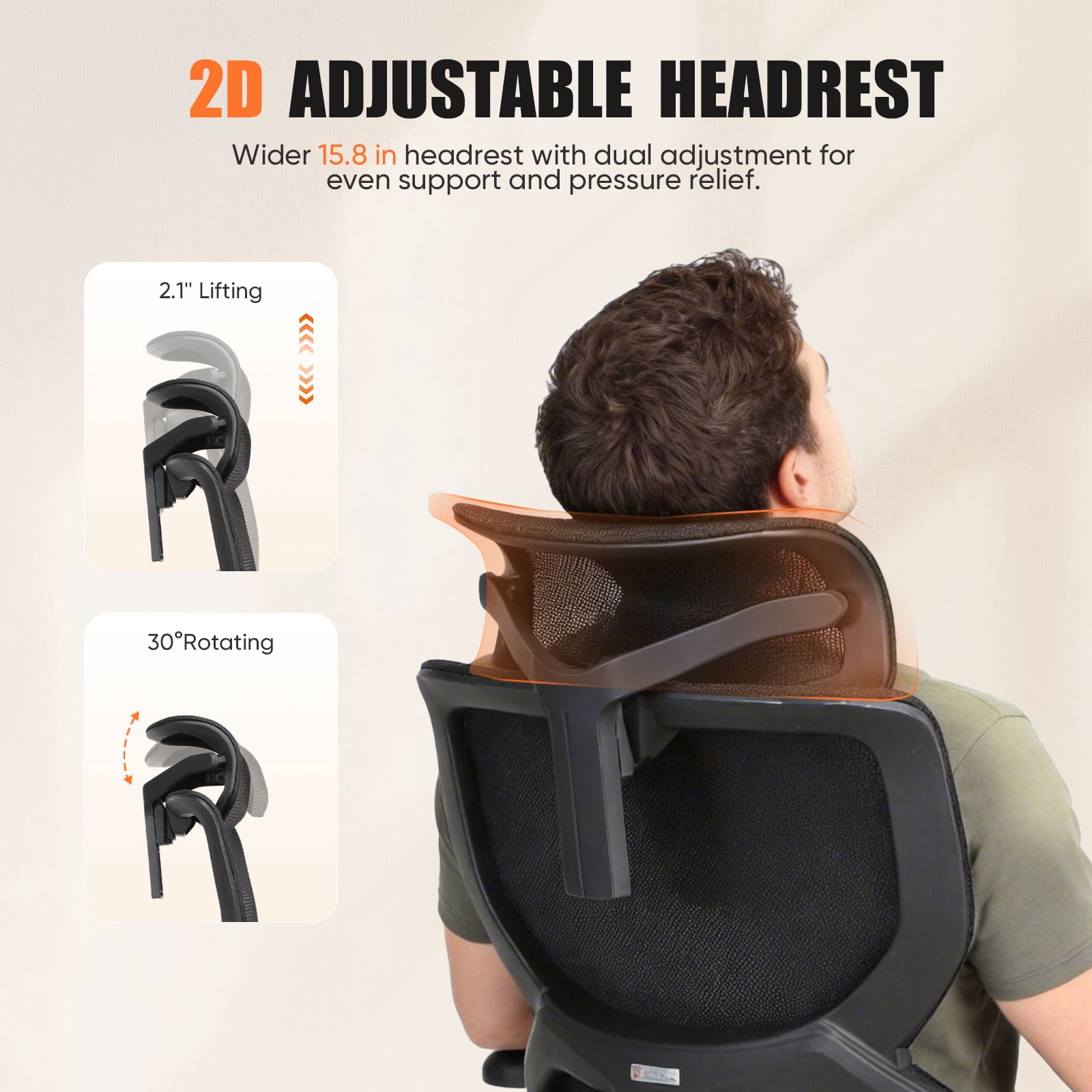 Q3 Ergonomic Office Chair — Adaptive 3-Point Lumbar Support with 136° Recline for Gaming and Home