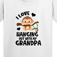 thumbnail image 4 of Inktastic Monkey I Love Hanging out with My Grandpa Youth T-Shirt, 4 of 5
