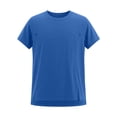 thumbnail image 5 of WAGUTH Women's Maternity T-Shirt Side Zip Nursing Short Sleeve Breastfeeding Tops Loose Stretch Casual Tunic Blouses for Pregnancy Moms,Blue,M, 5 of 8