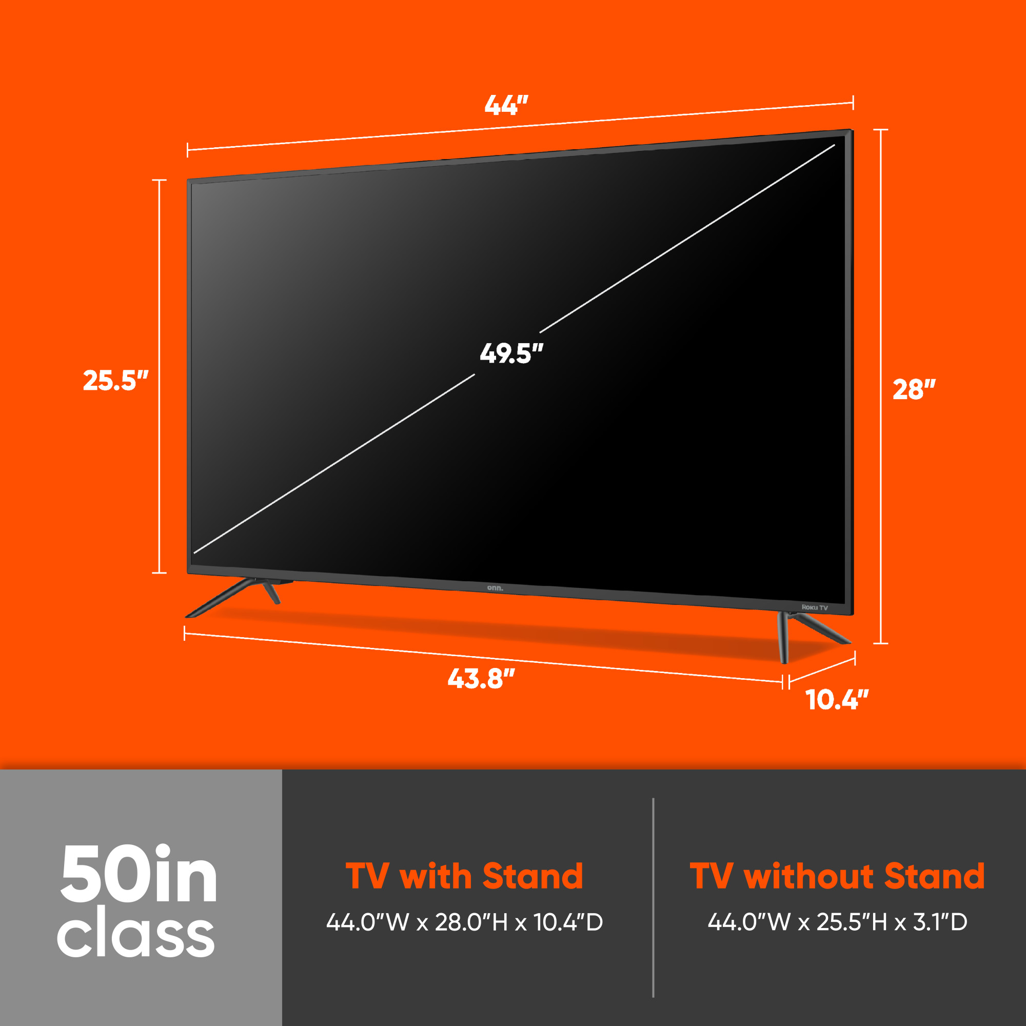 onn. 50” Class 4K UHD (2160P) LED Roku Smart TV HDR (100097811) - image 11 of 17