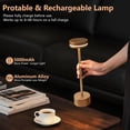 thumbnail image 4 of Lámpara de mesa LZXYUYU, paquete de 2, recargable, táctil, LED, 5000 mAh, 4 of 8