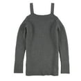 thumbnail image 2 of bar III Womens Cold-Shoulder Pullover Sweater, Grey, Large, 2 of 2