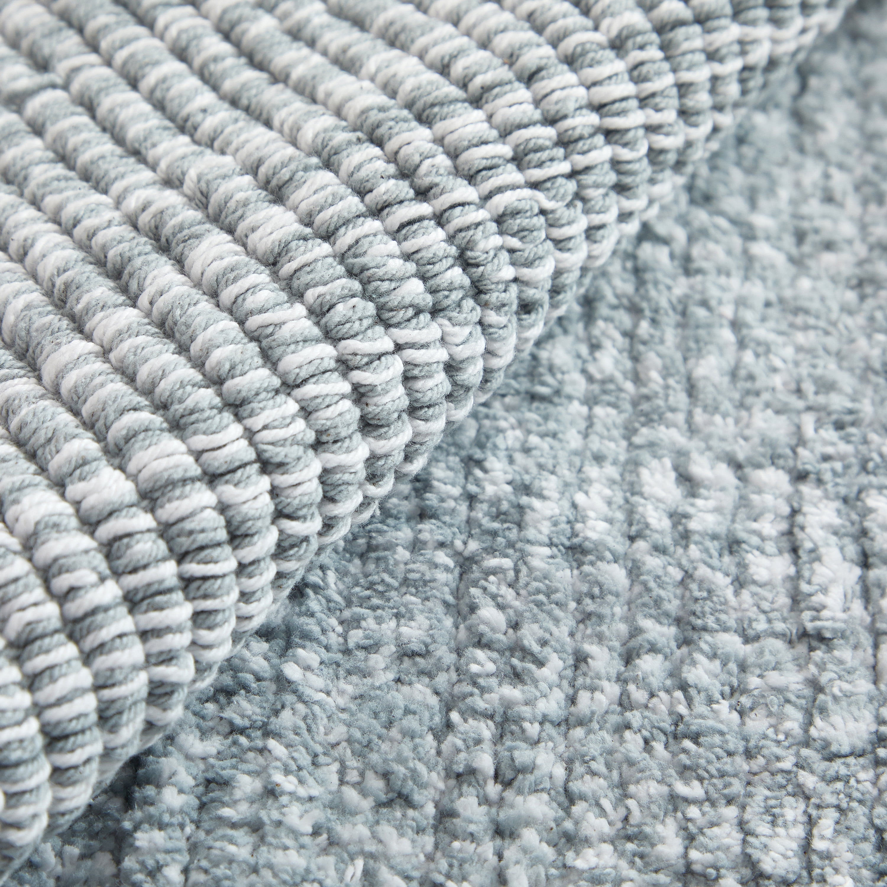 Better Homes & Gardens Cotton Fringe 20" x 30" Reversible Bath Rug, Silver