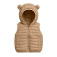 thumbnail image 5 of KICILVS Girls Puffer Vest Zip Up Hooded Sleeveless Jacket with Pockets for Fall and Winter Warm Waistcoat 4-15 Years, 5 of 9