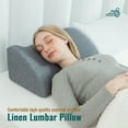 thumbnail image 3 of CHARRYARN by TexStead Ergonomic Lumbar Support Pillow - Pure Memory Foam - Suitable for Use in Cars or Office Chairs-S (18" x 9"x 6"),Dark gray, 3 of 7
