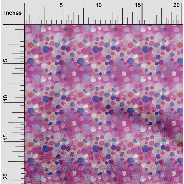 oneOone Silk Tabby Pink Fabric Texture & Colorful Dots Sewing Craft Projects Fabric Prints By Yard 42 Inch Wide