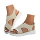 thumbnail image 2 of MKLEKYY Sandalias de Piso para Mujer Sandalias de Mujer para Ocio Diario y Vacaciones Al Aire Libre Diseño de Punta Abierta Suela Gruesa Construcción de Malla Pura Calzado Elegante de Verano, 2 of 4