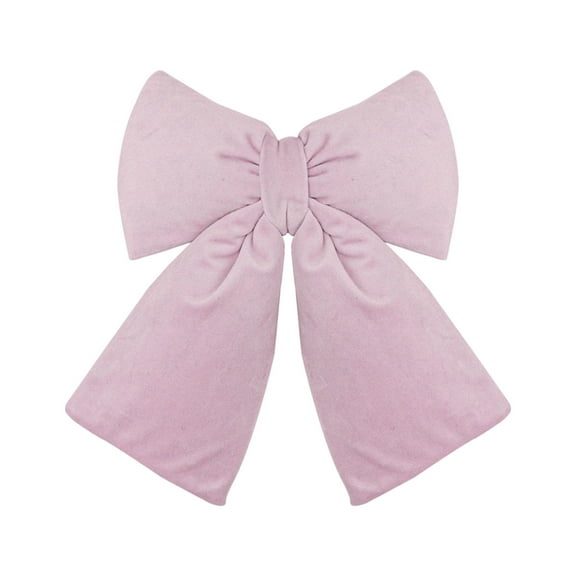 LanSuare Velvet Bows for Christmas Tree Ornaments, Xmas Velvet Twists Ties Bows Suitable for Indoor, Outdoor, Wreaths, Holiday Xmas Tree, Gift Wrapping Crafts(5.5"x4.9", Light-pink)