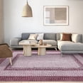 thumbnail image 2 of Washable 9x12 Area Rugs Modern Bedroom Rug Pink Ombre Braided Print Extra Large Rug Geometric Solid Rug Soft Non Slip Rug Non-Shedding Carpet Accent Rug Living Room Rugs for Bedroom Play Room, 2 of 7