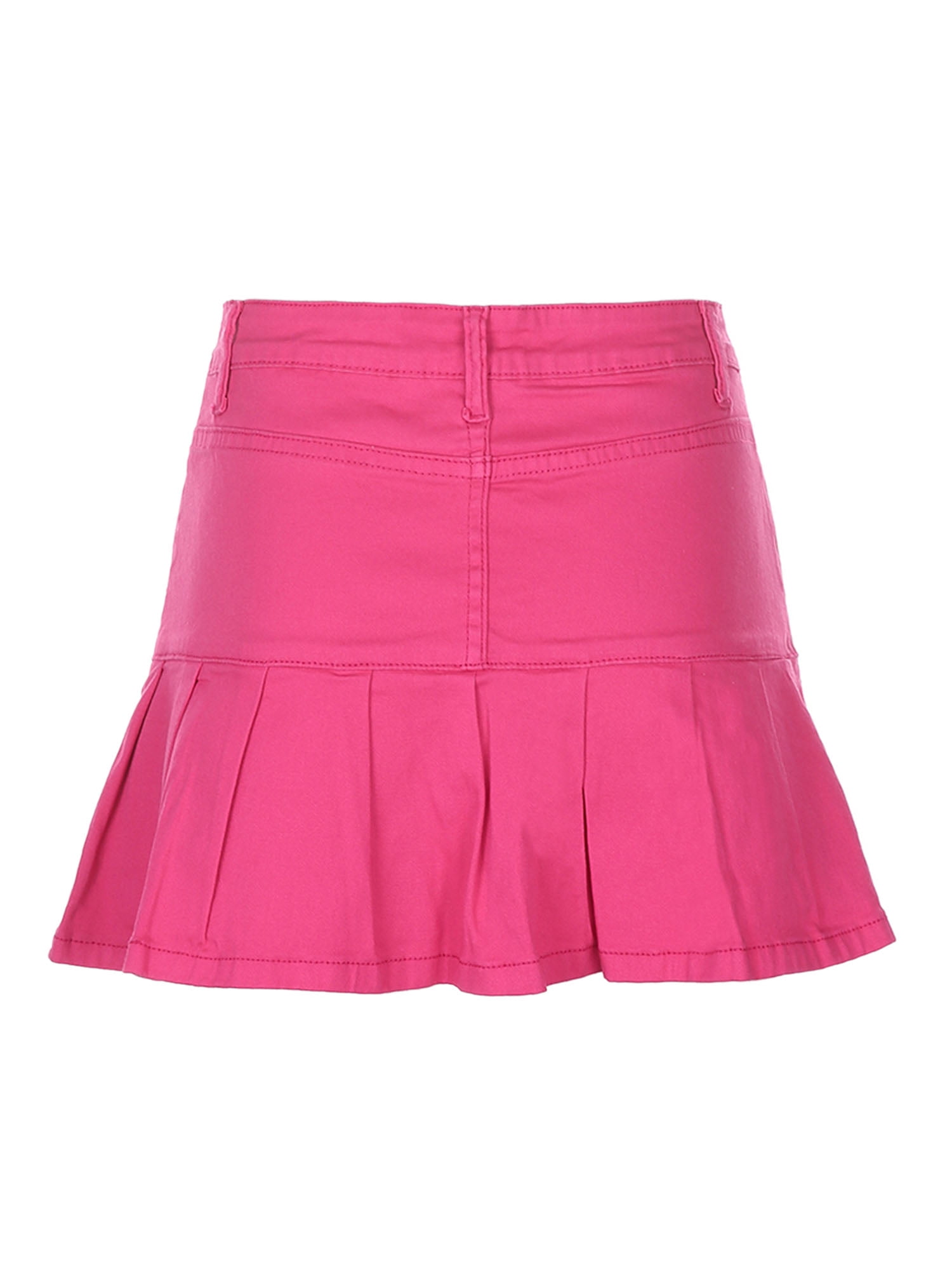 [threetimes]◆韓国大人気◆Pink Crush Denim Skirt◆追跡可◆ Pink Denim Maxi Long Pleated Skirt for Women, Aesthetic High