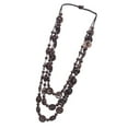 thumbnail image 1 of Collar de Perlas de madera perfecl Hecho a Mano con Cuentas café 80cm, 1 of 8