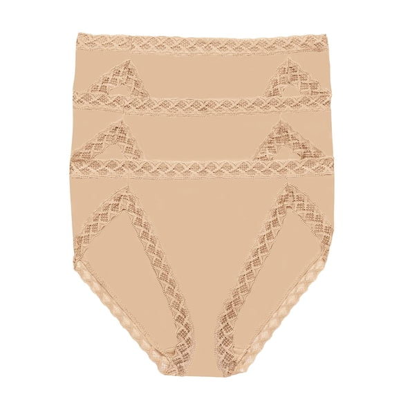 Panty Natori Bliss French Cut para mujer, paquete de 3, tamaño L
