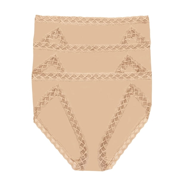 Panty Natori Bliss French Cut para mujer, paquete de 3, tamaño L