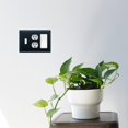 thumbnail image 3 of 1 GFI and Duplex Outlet Cover with Metal Framing, Black, 3 of 3