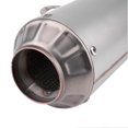 thumbnail image 1 of Metal Universal Motorcycle Exhaust Muffler Tail Pipe Tip Tailpipe Silver, 1 of 3