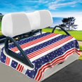 thumbnail image 1 of Fundas de asiento para carrito de golf YOKYHOM, diseño azul y rojo de la bandera estadounidense, 1 of 7