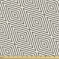 thumbnail image 1 of Abstract Fabric by the Yard, Repetitive Diagonal Rhombus Motifs Illustration in Pale Tones Pattern, Decorative Upholstery Fabric for Sofas and Home Accents, Champagne Charcoal Grey by Ambesonne, 1 of 5