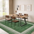 thumbnail image 4 of Garvee 10'x13' Geometric Striped Bordered Area Rug Modern Solid Carpet, Washable Non Slip Rug for Living Room Bedroom Home Office, Green, 4 of 9