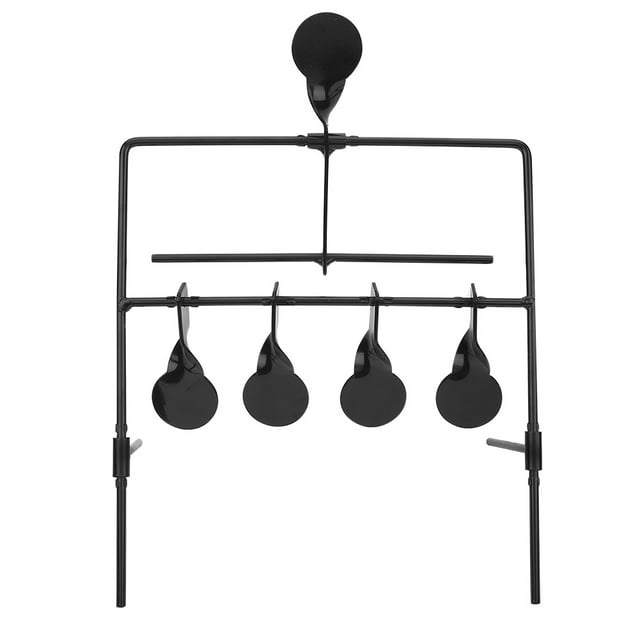Steel Targets For Shooting Air Black Steel Hot Metal Rotating Shooting 5 Targets With Stickers For Airgun