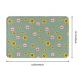 thumbnail image 3 of Xecao Pig Face With Sunflower print Flannel Mat: Non-slip, 16x24in. Ideal for kitchen, bedroom, bath & living room., 3 of 9