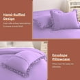 thumbnail image 6 of 1 Piece Luxury 5 Inch Two Layer Ruffle Comforter 550 GSM All Season (Twin/Twin XL Size) Premium Super Soft - 800 TC, 100% Egyptian Cotton- Solid Lilac Colour, 6 of 7