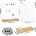 thumbnail image 2 of 1Set Acrylic Slant Back Earrings Display Stands with Wood Base L-Shaped Earring Organizer Holder for Earring Storage Clear 24x7.1x18cm, 2 of 5