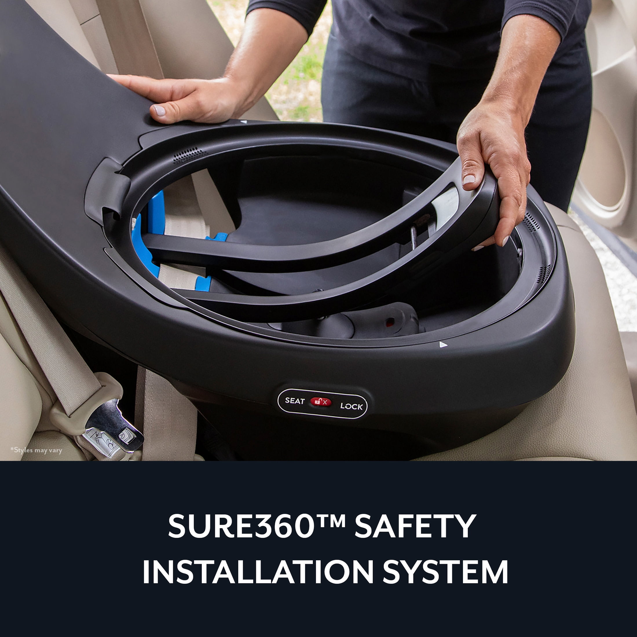 Evenflo Revolve360 Slim 2-in-1 Rotating Car Seat with Quick Clean Cover, Sutton