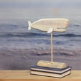 thumbnail image 3 of 12" Natural Wood Cape Cod Inspired Sperm Whale Table Top Decoration, 3 of 3
