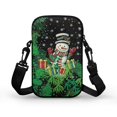 thumbnail image 2 of HELLHERO 2 Layers Adjustable Shoulder Strap Crossbody Bag, Polyester Small Crossbody Purse for Men, Women, Gift Snowman Joy, 2 of 7