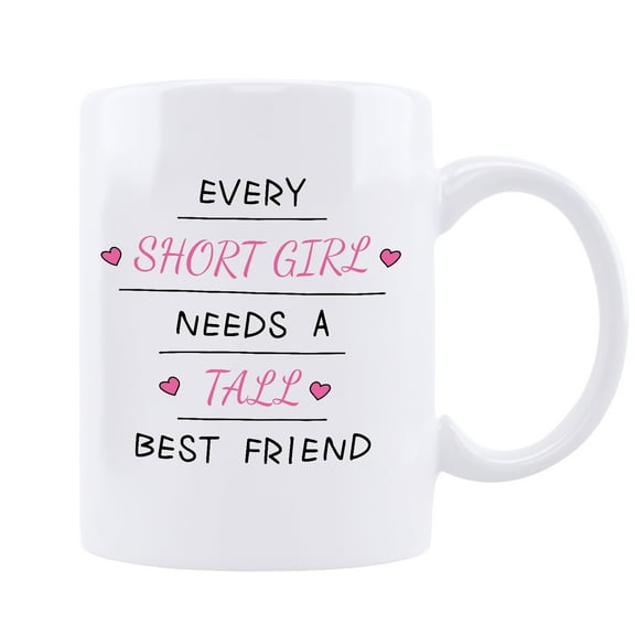 Funnil Best Friends Ceramic Coffee Mugs Graduation Birthday Gifts for Woman Bestie Sister White