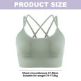 thumbnail image 2 of Ropa interior deportiva para mujer Tirantes acolchados Ropa interior de soporte medio Adecuado para yoga fitness - Adecuado para circunferencia inferior del pecho 87-92 cm, 2 of 5