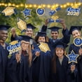 thumbnail image 6 of OuMuaMua Graduation Decorations Class of 2026-30pcs Blue and Gold Graduation Table Centerpieces Sticks Table Toppers with Lights for College High School Congrats Grad Party Supplies, 6 of 9