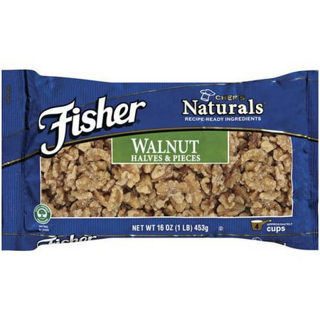 Fisher Chefs Naturals Walnut Halves & Pieces, 16 oz