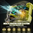thumbnail image 4 of Inversor de Energía de 200W Compatible con Ryobi, DC 18V a AC 110-120V Inversor de Batería, Adaptador de Batería Portátil Convertidor de Cargador de Teléfono con 2 USB y 1 Type-C y 1 Toma AC (Solo, 4 of 6