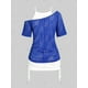 thumbnail image 3 of Camiseta Talla Extra de Blouson Top con Cadena de Satén Rosegal  Camisetas tallas grandes, 3 of 5