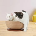 thumbnail image 5 of Round Cat Scratcher Board Cat Kitty Training Toy Cat Scratcher Bowl for Curtains, 5 of 8