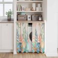 thumbnail image 6 of Summer Ocean Kitchen Curtain for Berdoom Living Room Cafe 54 Inch Length, Watercolor Coastal Coral Shell Seaweed Beige Tiers Curtains Light Filtering Drapes Window Treatment 2 Panels 52"Wx54"L, 6 of 8