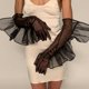 thumbnail image 5 of M Guantes largos de encaje con volantes para mujer, guantes de tul, disfraz de fiesta de boda Lolita, 5 of 5