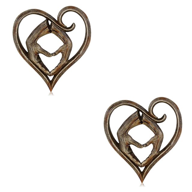 Wosthever Escultura de madera en forma de corazón, artesanía rústica, casa de campo, decoración para fiesta de boda, coleccionables para el Type1 NO1
