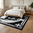 thumbnail image 3 of ODIKA Skull Graphic Beast Streetwear Bold Gothic Cross Motif Dorm Guys Foldable Easy Care for Queen Size Bedroom, Under Bed, Master Suite, 3 of 7