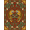 Rust Red Golden Yellow, Pattern 1, variant on ODIKA Tibetan Martial Wildlife Drama Striped Predator Tiger Snake Fight for Small Living Room, Playroom, Bedroom, Easy Care Kids Safe