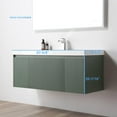 thumbnail image 2 of Blossom Positano 48" Floating Vanity | Aventurine Green | Single Acrylic Sink & 2 Side Cabinets | Wall Mounted, 2 of 8