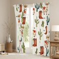 thumbnail image 3 of Homewish Western Cactus Plant Black Out Curtains, Cartoon Cowboy Cowgirl Boot Curtains Pack of 2 (42x63 Each), Teens Kids Boys Girls Bedroom Curtains, Curtains and Drapes Decor, 3 of 6