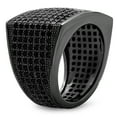 thumbnail image 2 of Men's 18mm Black Plated Cubic Zirconia Square Iced Out Ring, Size 10 + Gift Box, 2 of 7