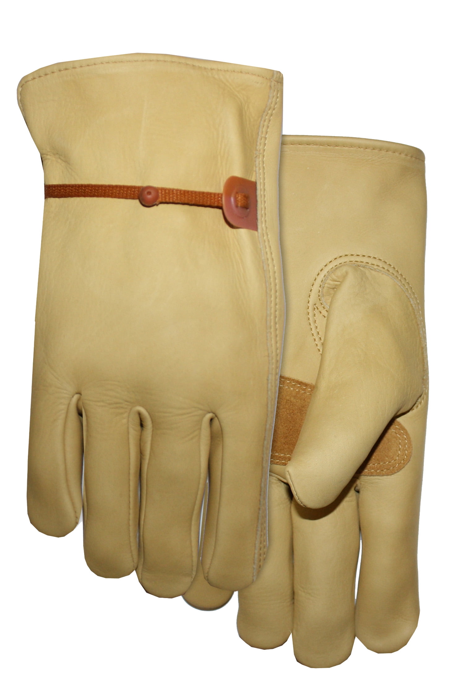 Hyper Tough Men’s Gold Colored Goatskin Leather Glove with Cinch Strap